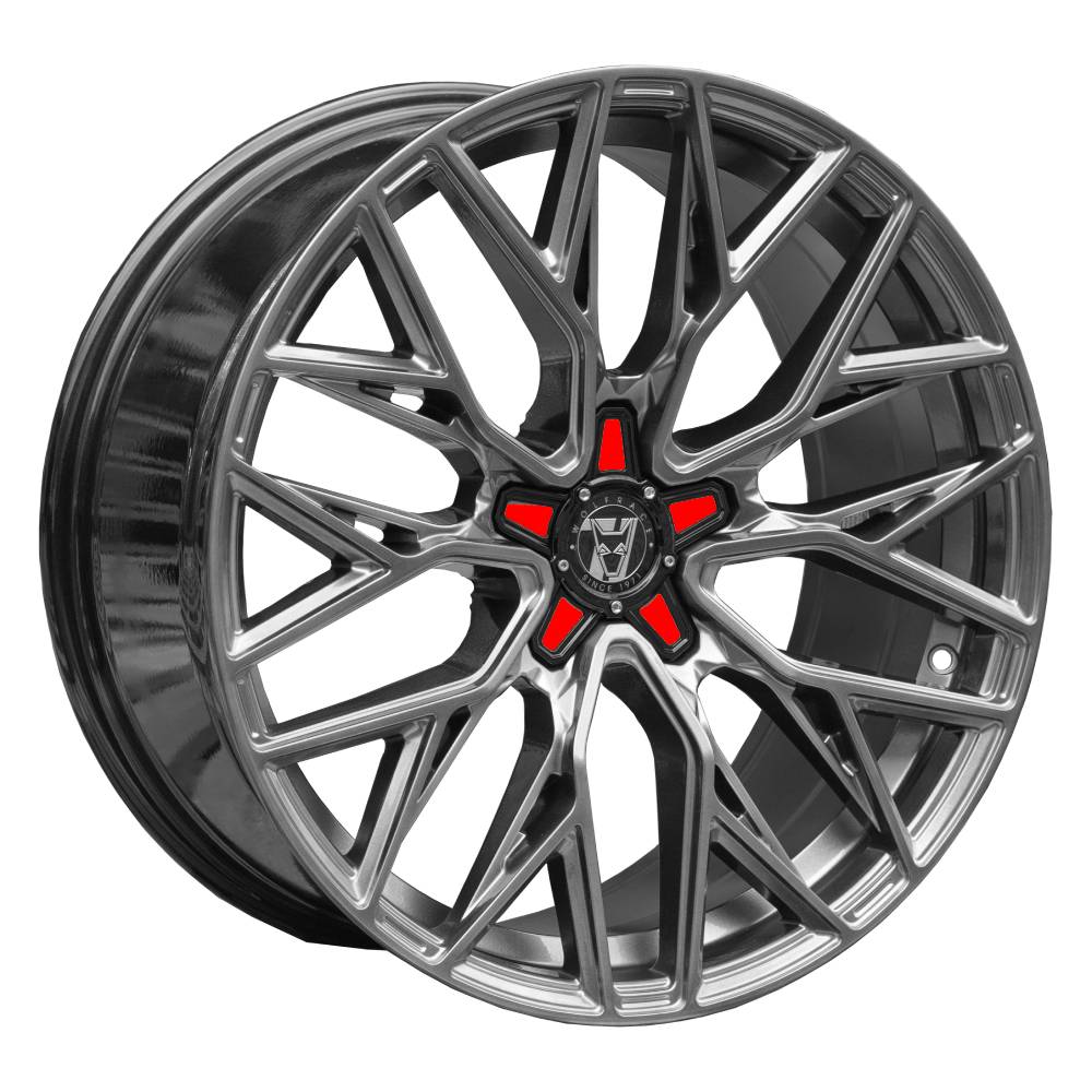 WOLFRACE Wolfsburg GTR CUSTOM hliníkové disky 8,5x20 5x120 ET40 Racing Carbon Red Inserts