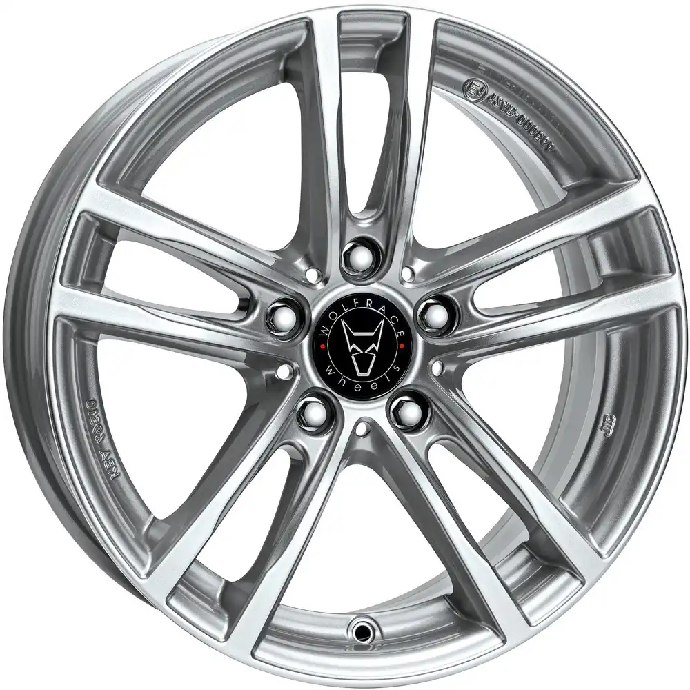 8.5x18 Wolfrace Eurosport TUV X10X Polar Silver