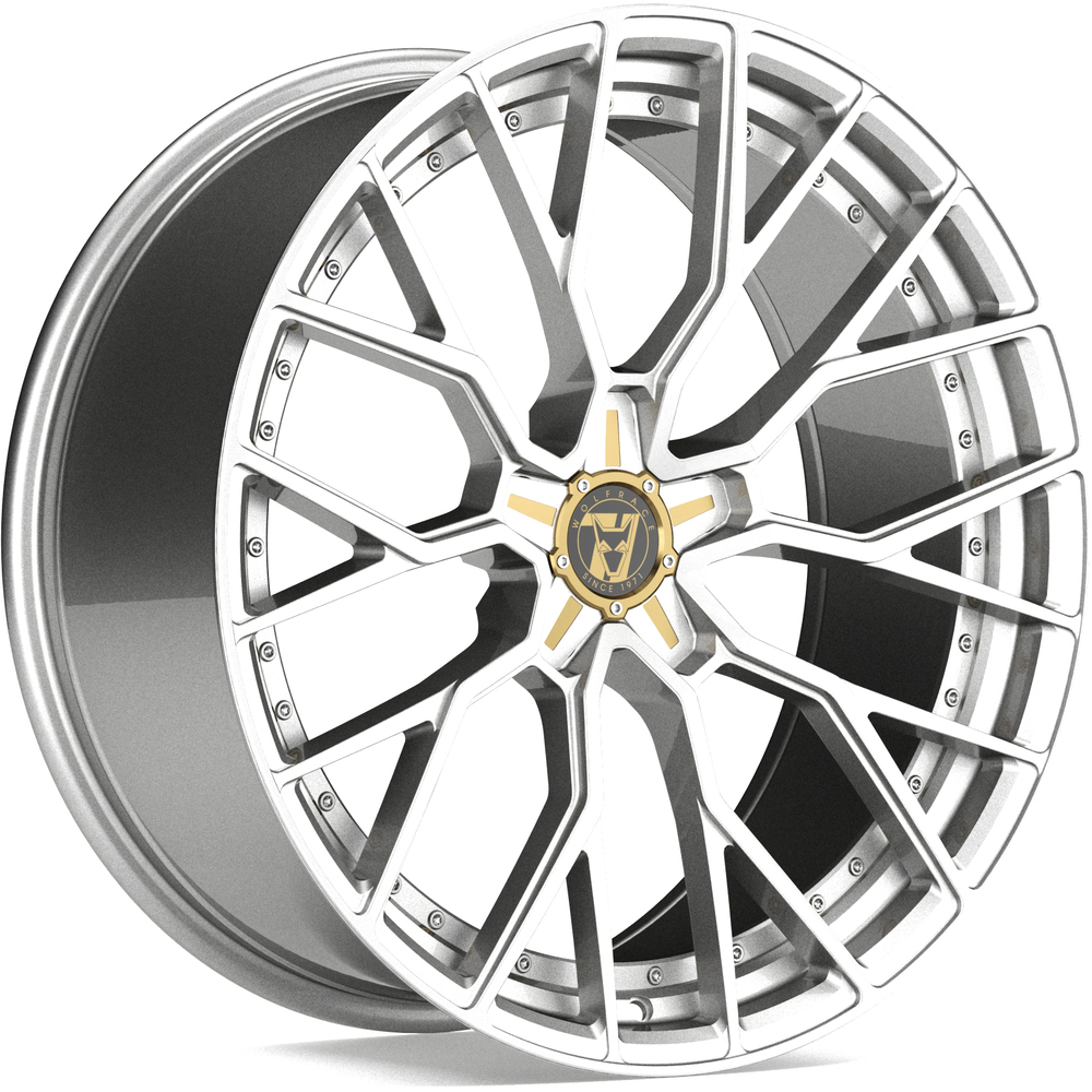 8.5x18 Wolfrace 71 Munich Gtr Urban Chrome Polished Alloy Wheels, Alloy