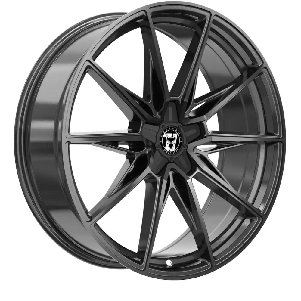 8.5x19 Wolfrace 71 Urban Racer Black Edition Gloss Raven Black