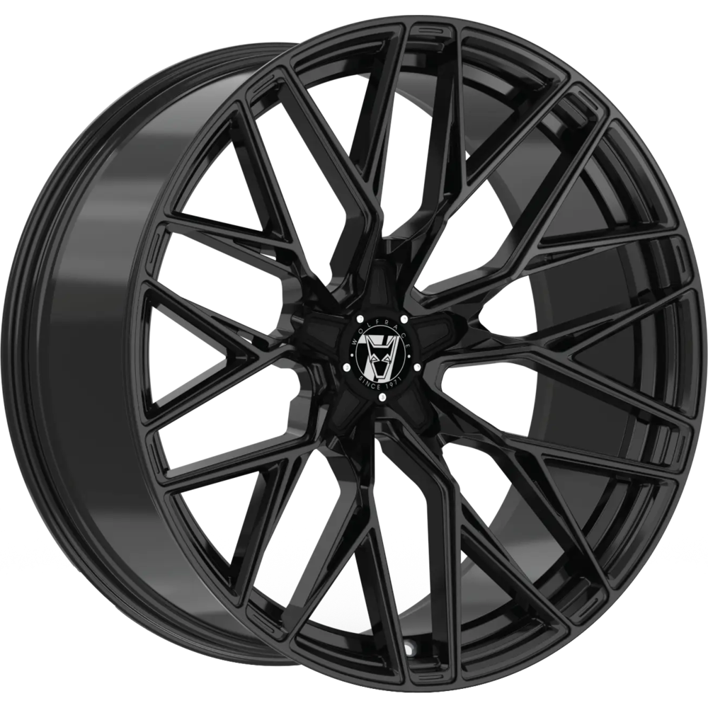 8.5x20 Wolfrace 71 Wolfsburg GTR Gloss Raven Black