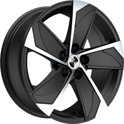 8.5x18 Wolfhart AD5V Gloss Black Polished Alloy Wheels Image