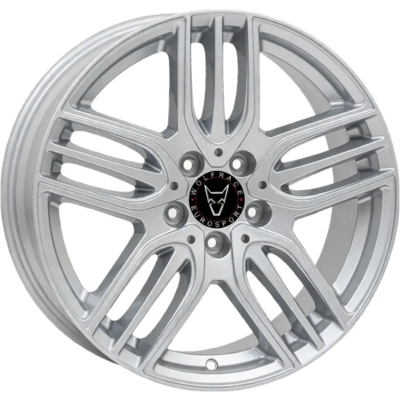 7.5x18 Wolfrace Eurosport TUV M14 Polar Silver Alloy Wheels