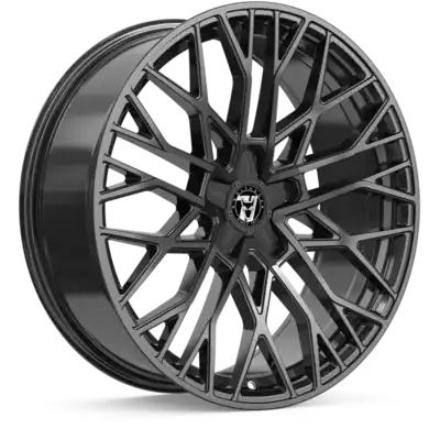 9x20 Wolfrace 71 Venom Black Edition Gloss Raven Black Alloy Wheels Image