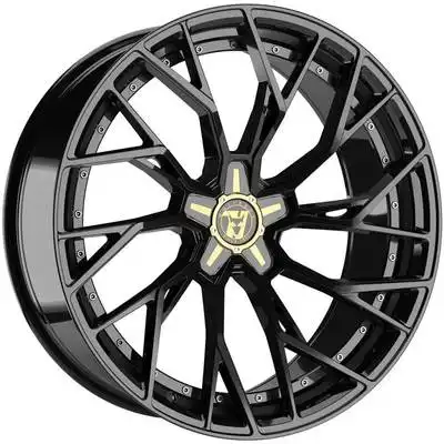 8.5x18 Wolfrace 71 Voodoo 50th Anniversary Gloss Raven Black Alloy Wheels Image