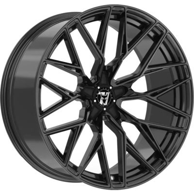 8.5x20 Wolfrace 71 Wolfsburg GTR Racing Black Alloy Wheels for Cars
