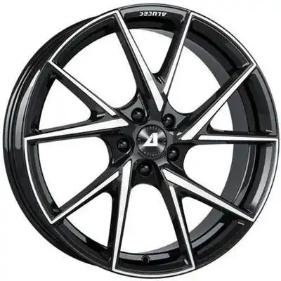 8.5x18 Alutec ADX.01 Diamond Black Front Polished Alloy Wheels Image