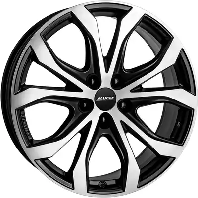 8.5x19 Alutec W10 Racing Black Front Polished Alloy Wheels Image
