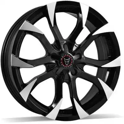 8x18 Wolfrace Eurosport Assassin Gloss Black Polished Alloy Wheels Image