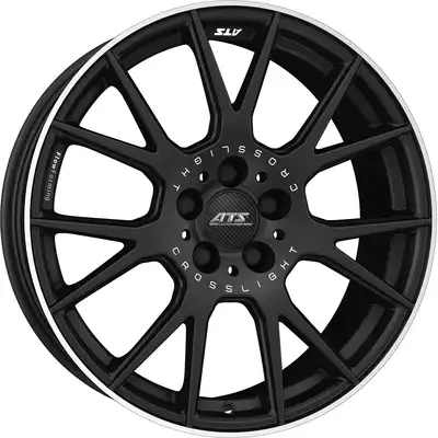 10x19 ATS Crosslight Racing Black Horn Polished Alloy Wheels Image