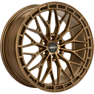 8.5x18 Wolfrace Vanspeed Bayern V7 Royal Bronze Alloy Wheels