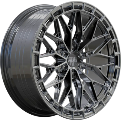 8.5x19 Wolfrace Vanspeed Bayern V7 Carbon Chrome Alloy Wheels