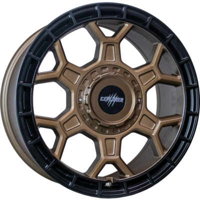 8x17 Wolfrace Explorer Black Wolf One Matt Black Bronze Alloy Wheels