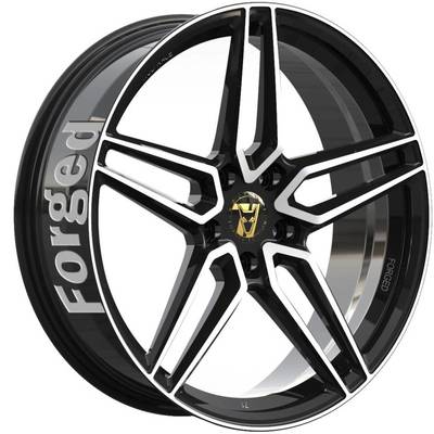 8.5x20 Wolfrace 71 Forged Edition Talon Forged Gloss Raven Black Polished Alloy Wheels Image