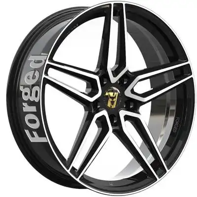 8.5x21 Wolfrace 71 Forged Edition Talon Forged Gloss Raven Black Polished Alloy Wheels Image