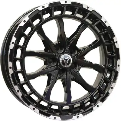 8.5x20 Wolfrace Explorer Wolf Gloss Black Polished Alloy Wheels Image