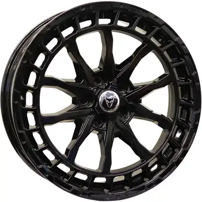 8x18 Wolfrace Explorer Wolf Gloss Black Alloy Wheels Image