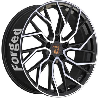 8.5x20 Wolfrace 71 Forged Edition Voodoo Forged Gloss Raven Black Polished Alloy Wheels Image
