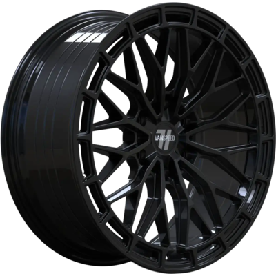 8.5x20 Wolfrace Vanspeed Havoc Gloss Raven Black Alloy Wheels