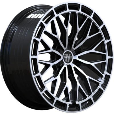 8.5x20 Wolfrace Vanspeed Havoc Gloss Raven Black Polished Alloy Wheels