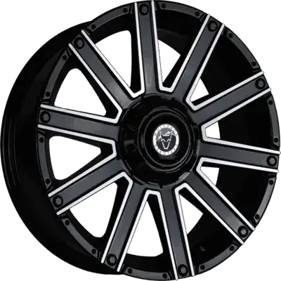 9x20 Wolfrace Explorer Kalahari Gloss Black Polished Alloy Wheels Image