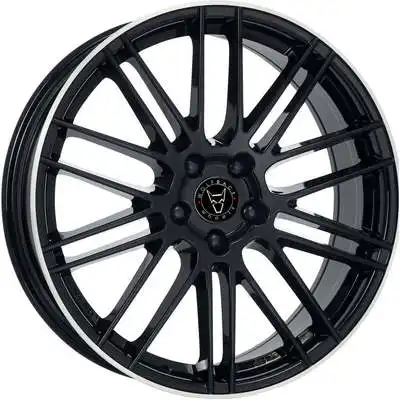 8.5x20 Wolfrace Eurosport TUV Kibo Diamond Black Horn Polished Alloy Wheels Image