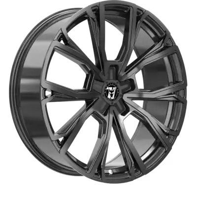 8.5x19 Wolfrace 71 Matrix Black Edition Gloss Raven Black Alloy Wheels Image