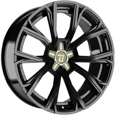 8.5x20 Wolfrace 71 Matrix 50th Anniversary Gloss Raven Black Alloy Wheels Image