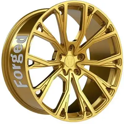 8x19 Wolfrace 71 Forged Edition Matrix Forged Anniversary Gold Alloy Wheels Image