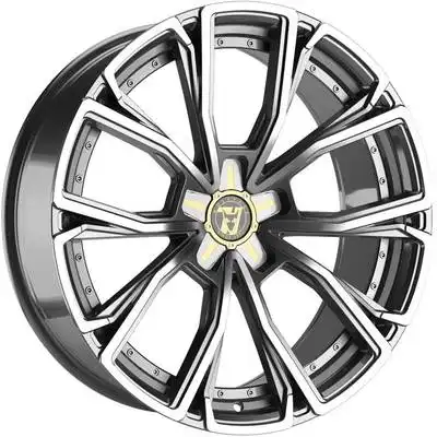 8.5x18 Wolfrace 71 Matrix 50th Anniversary Titanium Polished Alloy Wheels Image