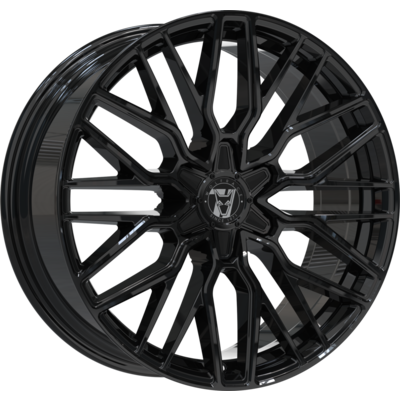 8.5x20 Wolfrace 71 Munich GT6 Gloss Raven Black Alloy Wheels