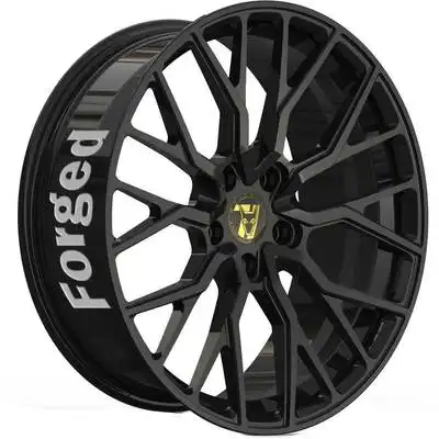 10x19 Wolfrace 71 Forged Edition Munich GTR Forged Gloss Raven Black Alloy Wheels Image