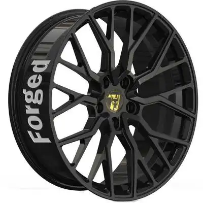 8.5x20 Wolfrace 71 Forged Edition Munich GTR Forged Gloss Raven Black Alloy Wheels Image