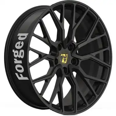 8x19 Wolfrace 71 Forged Edition Munich GTR Forged Satin Raven Black Alloy Wheels Image