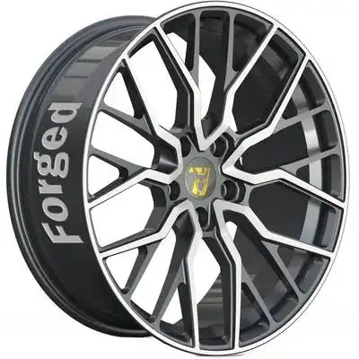 8.5x21 Wolfrace 71 Forged Edition Munich GTR Forged Titanium Polished Alloy Wheels Image
