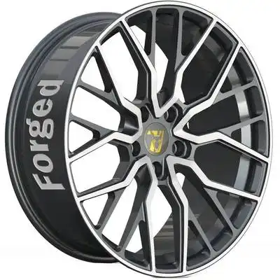 8x19 Wolfrace 71 Forged Edition Munich GTR Forged Titanium Polished Alloy Wheels Image