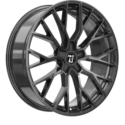 9.5x19 Wolfrace 71 Munich GTR Black Edition Gloss Raven Black Alloy Wheels Image