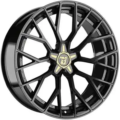 9.5x20 Wolfrace 71 MUNICH GTR Gloss Raven Black Alloy Wheels Image