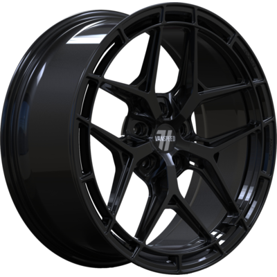 Large 8.5x20 Wolfrace Vanspeed Phantom Gloss Raven Black