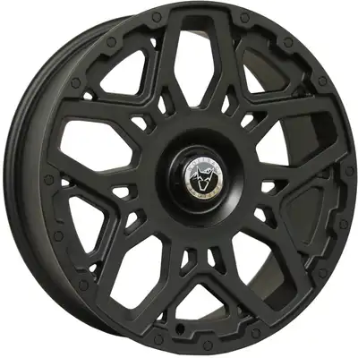 8.5x20 Wolfrace Explorer Sahara SC Matt Black Black Rivets Alloy Wheels Image