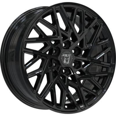 8.5x20 Wolfrace 71 Sonic GT6 Gloss Raven Black Alloy Wheels