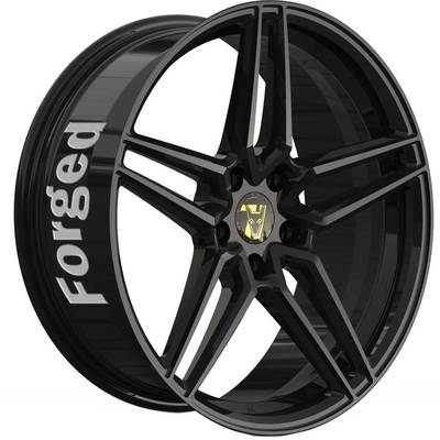 8.5x21 Wolfrace 71 Forged Edition Talon Forged Gloss Raven Black Alloy Wheels Image