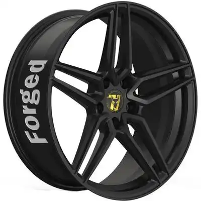 10x21 Wolfrace 71 Forged Edition Talon Forged Satin Raven Black Alloy Wheels Image