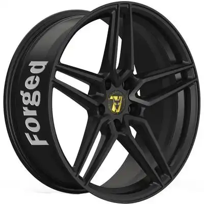 8x19 Wolfrace 71 Forged Edition Talon Forged Satin Raven Black Alloy Wheels Image