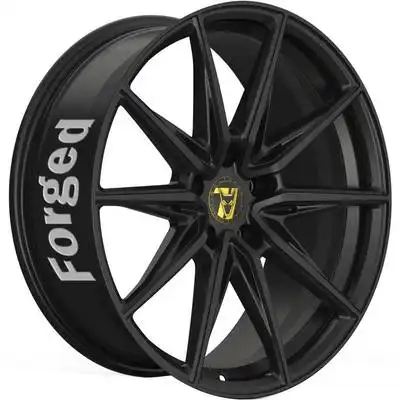 10x24 Wolfrace 71 Forged Edition Urban Racer Forged Satin Raven Black Alloy Wheels Image