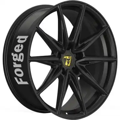 8x19 Wolfrace 71 Forged Edition Urban Racer Forged Satin Raven Black Alloy Wheels Image