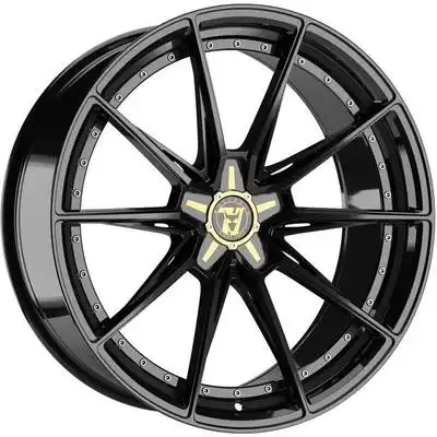 8.5x18 Wolfrace 71 Urban Racer 50th Anniversary Gloss Raven Black Alloy Wheels Image