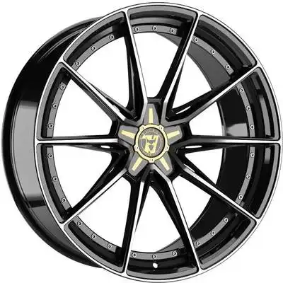 Wolfrace 71 Urban Racer 50th Anniversary Gloss Raven Black Polished Alloy Wheels Image