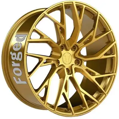 8.5x21 Wolfrace 71 Forged Edition Voodoo Forged Anniversary Gold Alloy Wheels Image