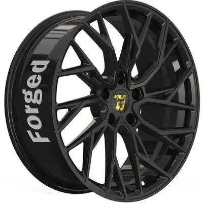 8.5x21 Wolfrace 71 Forged Edition Voodoo Forged Gloss Raven Black Alloy Wheels Image